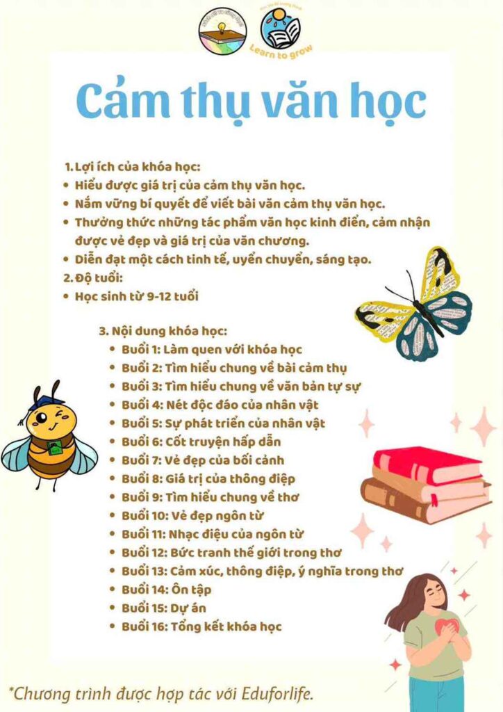 Nội dung khóa học cảm thụ văn học