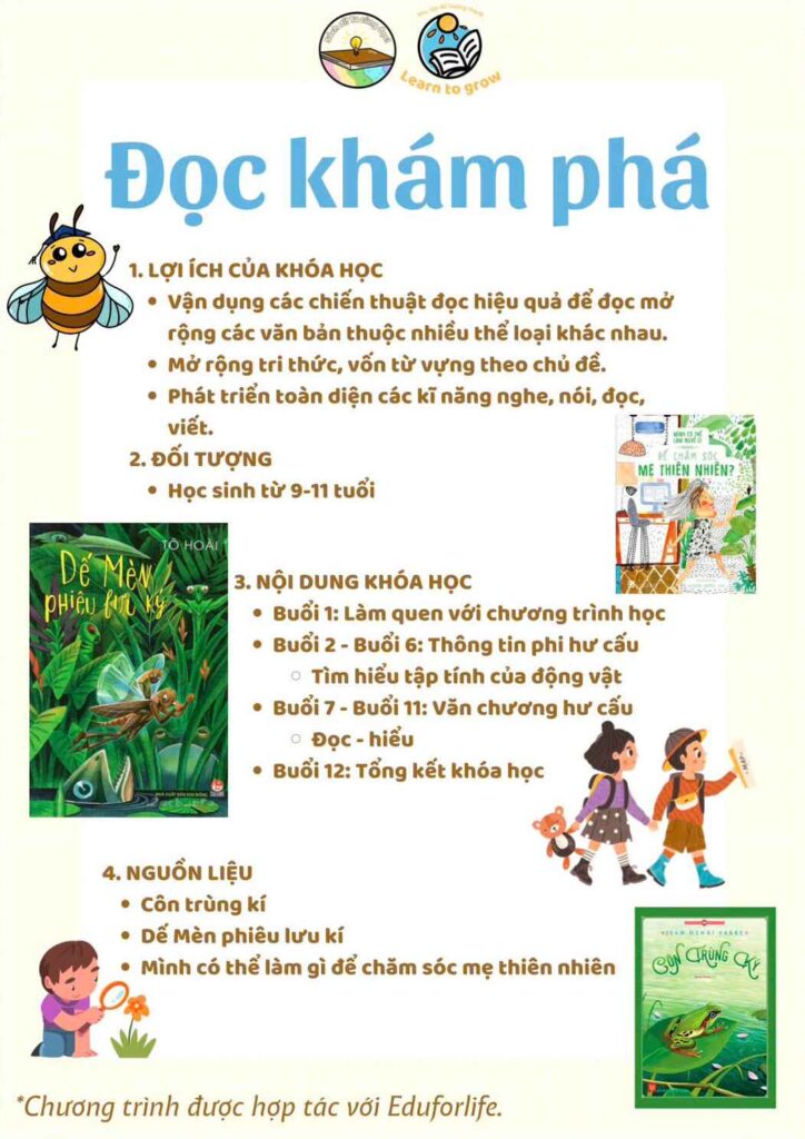 Nội dung khóa học đọc khám phá