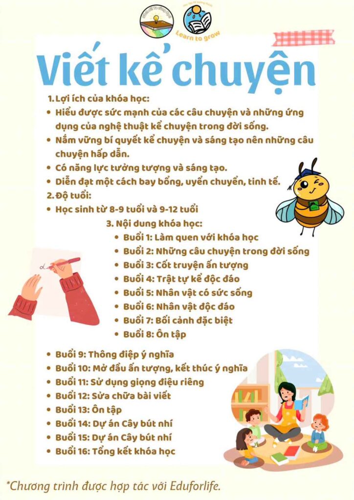 Nội dung khóa học viết kể chuyện